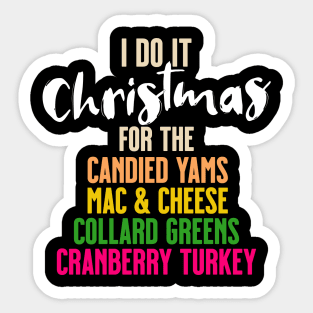 I Do It Christmas Meal Sticker